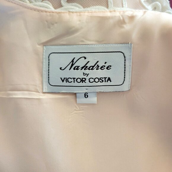 Nahdree by Victor Costa Blush Pink Lace Gown - Picture 4 of 5